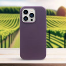 Pebble Grain Leather Case with MagSafe® Purple