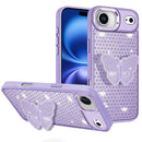 iPhone 17 Air Butterfly Moveable Grip Stand With Small Diamonds Meta Buttons HQ Hybrid - Purple