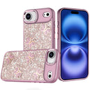iPhone 17 Air Cute Butterfly Ornaments Diamonds Shimmer Matching Metallic HQ Hybrid - Pink