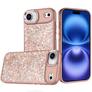iPhone 17 Air Cute Butterfly Ornaments Diamonds Shimmer Matching Metallic HQ Hybrid - Rose Gold