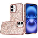 iPhone 17 Cute Butterfly Ornaments Diamonds Shimmer Matching Metallic HQ Hybrid - Rose Gold