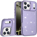 iPhone 17 Pro Beautiful Diamond Metallic Design Metal Chrome Edged Hybrid - Purple
