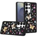 Samsung s25 Ultra 5G Butterfly Ornaments Diamond Bling Glitter Hybrid Case - Black