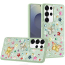 Samsung s25 Ultra 5G Butterfly Ornaments Diamond Bling Glitter Hybrid Case - Teal