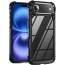 iPhone 17 Air Ultimate CaseX Transparent Hybrid Case with Metal Buttons And Camera Edges - Black