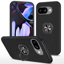 Google Pixel 9A CHIEF Oil Painted Magnetic Ring Stand Hybrid Case Cover - Black