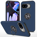 Google Pixel 9A CHIEF Oil Painted Magnetic Ring Stand Hybrid Case Cover - Dark Blue