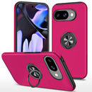 Google Pixel 9A CHIEF Oil Painted Magnetic Ring Stand Hybrid Case Cover - Hot Pink