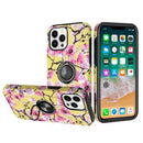 iPhone 14 Pro Max 6.1 Oil Painted Design Ring Stand Case