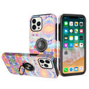 iPhone 14 Pro Max 6.1 Oil Painted Design Ring Stand Case