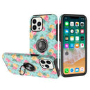iPhone 14 Pro Max 6.1 Oil Painted Design Ring Stand Case
