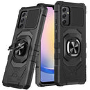 Samsung A25 5G Robotic Hybrid with Magnetic Ring Stand Case Cover - Black
