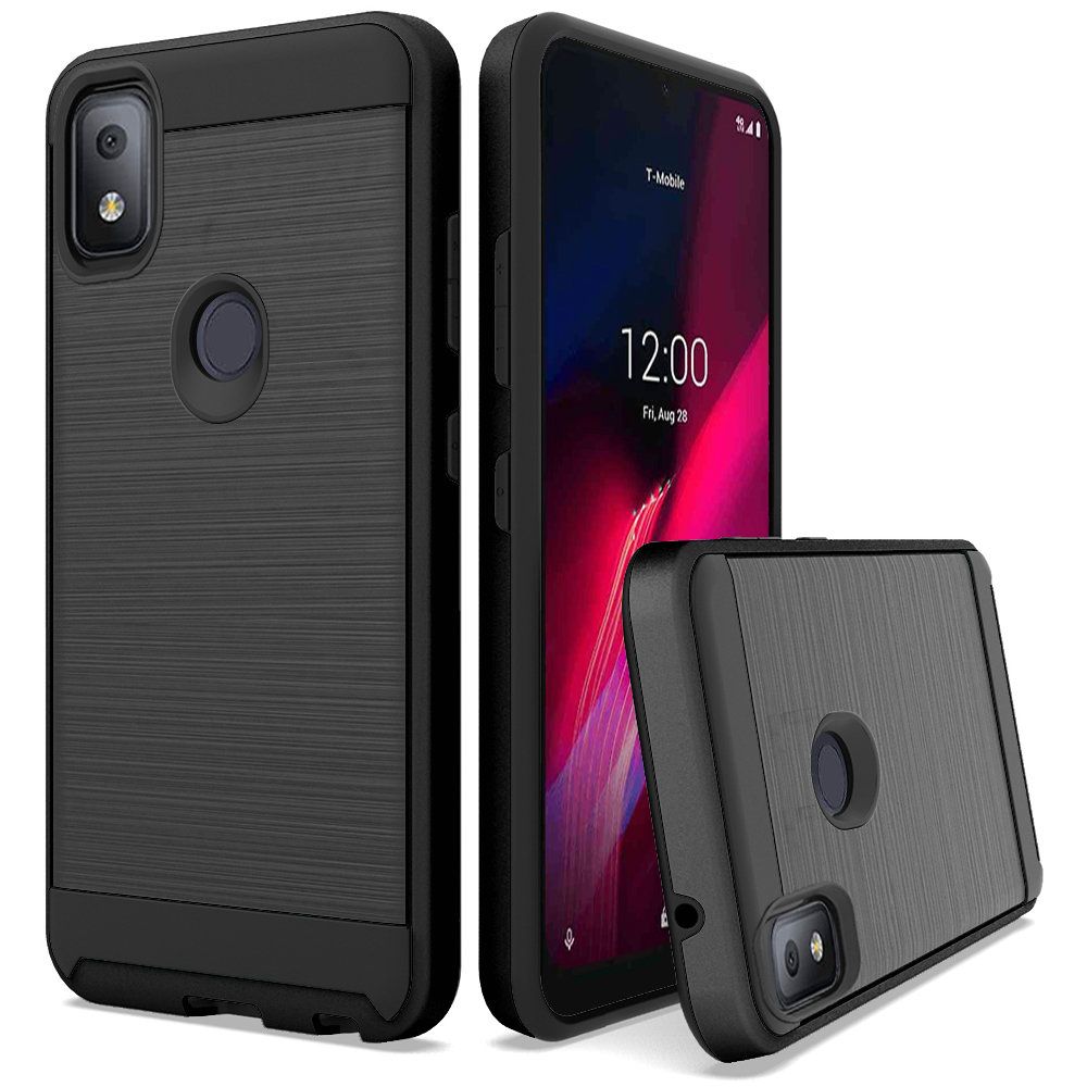 T-Mobile Revvl 4 Brushed Metal Design Case T-Mobile Revvl 4 Brushed Metal Design Case