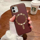 Leather Case with MagSafe® Plum