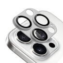For iP15 Pro Max Camera Metal Tempered Glass - Silver