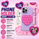 MAGNETIC SUCTION PHONE MOUNT - GG-OCTH-PNK HEART PINK  (E13 SUCTION 9)