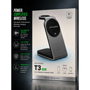 InfinaCore T3 Pro 3 in 1 Qi2 Wireless Charging Stand 15W - BLUE STEEL (A3 INFINACORE-9)