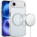 iPhone 17 Air Magnetic Circle Ring Transparent Premium Acrylic with Metal Buttons & Camera Raised Lip - Clear