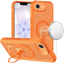 For iPhone 17E / 16E / SE4 Magnetic Honeycomb Kickstand Hybrid Case - Cosmic Orange