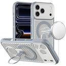 For Apple iPhone 18 Pro Max Magnetic Honeycomb Kickstand Hybrid Case - Gray