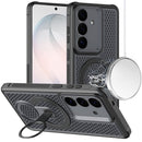 For Samsung s26 Plus Magnetic Honeycomb Kickstand Hybrid Case - Black