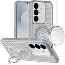 For Samsung s25 FE Magnetic Honeycomb Kickstand Hybrid Case - Gray