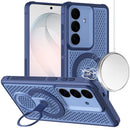 For Samsung s26 Magnetic Honeycomb Kickstand Hybrid Case - Blue