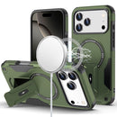 iPhone 17 Pro Max Sturdy Bracket Kickstand Magnetic Hybrid - Midnight Green