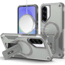 For Samsung Galaxy A37 Sturdy Bracket Kickstand Magnetic Hybrid - Grey