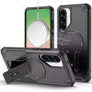 For Samsung Galaxy A57 Sturdy Bracket Kickstand Magnetic Hybrid - Black