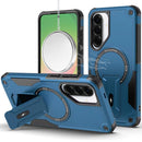 For Samsung Galaxy A57 Sturdy Bracket Kickstand Magnetic Hybrid - Blue