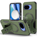 For Google Pixel 10a Sturdy Bracket Kickstand Magnetic Hybrid - Midnight Green