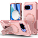 For Google Pixel 10a Sturdy Bracket Kickstand Magnetic Hybrid - Pink