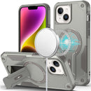 For iPhone 13/14 Sturdy Bracket Kickstand Magnetic Hybrid - Grey