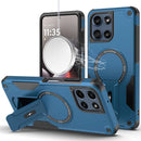 For Moto G Stylus 5G 2025 Sturdy Bracket Kickstand Magnetic Hybrid - Blue