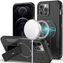 For iPhone 12/12 PRO Sturdy Bracket Kickstand Magnetic Hybrid - Black