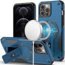 For iPhone 12/12 PRO Sturdy Bracket Kickstand Magnetic Hybrid - Blue