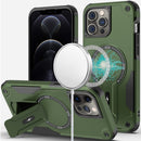 For iPhone 12/12 PRO Sturdy Bracket Kickstand Magnetic Hybrid - Midnight Green