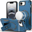 For iPhone 17E / 16E / SE4 Sturdy Bracket Kickstand Magnetic Hybrid - Blue