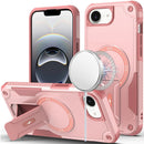 For iPhone 17E / 16E / SE4 Sturdy Bracket Kickstand Magnetic Hybrid - Pink