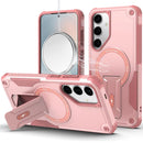 Samsung s25 FE Sturdy Bracket Kickstand Magnetic Hybrid - Pink