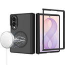 For Samsung Z Fold 8 Central Axis Foldable Premium Matte Magnetic Hybrid Case - Black