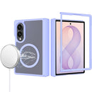 For Samsung Z Fold 8 Central Axis Foldable Premium Matte Magnetic Hybrid Case - Light Purple