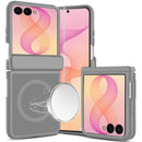 For Samsung Z Flip 8 Central Axis Foldable Premium Matte Magnetic Hybrid Case - Gray