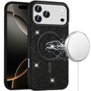 For iPhone 17 Pro Max Diamond [Magnetic Circle] with CD Pattern Hybrid - Black