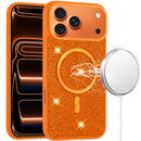 For iPhone 17 Pro Max Diamond [Magnetic Circle] with CD Pattern Hybrid - Cosmic Orange