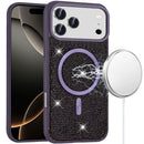iPhone 17 Pro Max Diamond [Magnetic Circle] with CD Pattern Hybrid - Purple