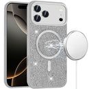 iPhone 17 Pro Max Diamond [Magnetic Circle] with CD Pattern Hybrid - White