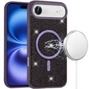 iPhone 17 Air Diamond [Magnetic Circle] with CD Pattern Hybrid - Purple