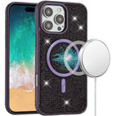 iPhone 16 Pro Max 6.9 inch Diamond [Magnetic Circle] with CD Pattern Hybrid - Purple